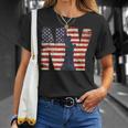 Vintage New York City With Usa Flag New York City Maglietta Regalos para ella