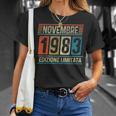 Vintage Novembre 1983 41 Compleanno Anni Uomo Donna Maglietta Regalos para ella