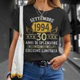 Vintage Settembre 1994 Uomo Donna Regalo 30 Anni Compleanno Maglietta Regalos para ella