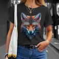 Volpe Occhi Blu Animale Fox Maglietta Regalos para ella