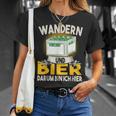 Wandern Und Bier Darum Bin Ich Hier Bierkasten T-Shirt Geschenke für Sie