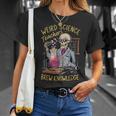 Weird Science Skeleton Halloween Teachers Brew Knowledge T-Shirt Gifts for Her