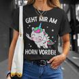 Women's Geht Mir Am Hornorbei Unicorn T-Shirt Geschenke für Sie