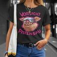 Women's Ski Rabbit Outfit Caution Pistensau Après Ski Party T-Shirt Geschenke für Sie