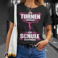 Zum Turnen Geboren Zur Schule Gezwungen Gymnastik Geschenk T-Shirt Geschenke für Sie