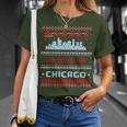 Chicago Flag City Skyline Chicago Fan Ugly Christmas Sweater T-Shirt Gifts for Her