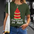 Christmas In July Watermelon Xmas Tree Summer T-Shirt Gifts for Her