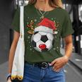 Christmas Reindeer Face Soccer Christmas Kid T-Shirt Gifts for Her