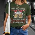 Christmas Women's Ho Ho Hol Mir Mal Ein Bier Xmas T-Shirt Geschenke für Sie