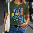 Colorful Skull And Crossbones Bad Rabbit Bunny Christmas T-Shirt Gifts for Her
