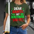 Dear Santa My Brother Did It Christmas Girls Sibling T-Shirt Gifts for Her
