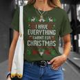 I Have Everything I Want For Christmas Xmas Couples Ugly T-Shirt Gifts for Her