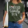 Forced Family Fun Sarcastic Christmas Family Christmas T-Shirt Gifts for Her