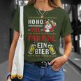 Ho Hol Mir Mal Ein Bier Christmas Santa Claus T-Shirt Geschenke für Sie