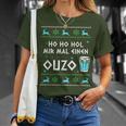 Ho Ho Hol Mir Mal Einen Ouzo Ugly Christmas Outfit T-Shirt Geschenke für Sie