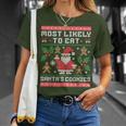 Am Liebsten Santas Kekse Essen Ugly Christmas T-Shirt Geschenke für Sie