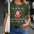 Namasleigh Santa Claus Namaste Yoga Ugly Christmas Sweater T-Shirt Gifts for Her
