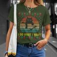 I Do What I Want Ugly Xmas Sweater Cat Wine Lover T-Shirt Gifts for Her