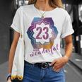 23 E Meravigliosa Maglietta Per Il 23 ° Compleanno Maglietta Regalos para ella