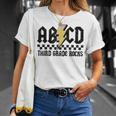 3Rd Grade Rock And Roll Letters Abcd Alphabet Back To School T-Shirt Gifts for Her