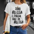 Alessia Maglia Con Testo Divertente Donna Ragazza Bambina Maglietta Regalos para ella