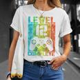 Bambino 12° Compleanno Uomo Gamer Livello Completo 12 Anni Maglietta Regalos para ella