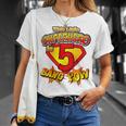 Bambino 5 Anni Supereroe Compleanno Super Eroe Festa 5° Regalo Maglietta Regalos para ella