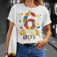 Bambino 6Rd Birthday Boy 6 Year Old Building Blocks 6Th Birthday Boy Maglietta Regalos para ella