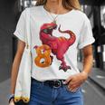 Bambino 8 ° Compleanno Camicia DinoRex 8 Anni Dinosauro Maglietta Regalos para ella