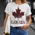 Canada Flag Canada Canada Flag Canada Map Gray T-Shirt Geschenke für Sie