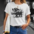 Chasseur Sanglier Motiv Chasse Chasseur Sanglier T-Shirt Cadeaux pour elle