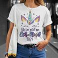 Children's Hurra Ich Bin Jetzt Ein Schulkind 2024 Unicorn First Day At School T-Shirt Geschenke für Sie