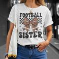 Coquette Bow American Football Sister Game Day Thanksgiving T-Shirt Gifts for Her