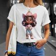 Cute Cowgirl Coquette Western Rodeo Melanin Black History T-Shirt Gifts for Her