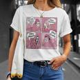 Very Demure Cute Ghost Halloween Humorous Saying Fall T-Shirt Gifts for Her