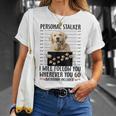 Divertente Stalker Golden Retriever Camicia Regali Per Cani Maglietta Regalos para ella