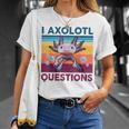 Divertida Pregunta Sobre Axolotl Retrointage Amantes De Axolotl Para Niños Camiseta unisex Regalos para ella