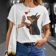 Dwarf Pinscher Liebe Miniature Pinscher Dog Holder T-Shirt Geschenke für Sie