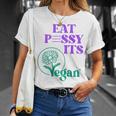 Eat Pssy Itsegan X Figa Censoredegetariano Back Maglietta Regalos para ella