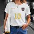 Ecuador Squadra Di Calcio Numero 10 Calcio Futbol Ecuador Maglietta Regalos para ella