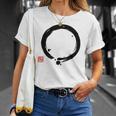 Enso Zen Buddismo Circle Sumi-E Maglietta Regalos para ella