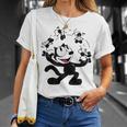 Felix Cat Giocoleria Topiintage Cartone Animato Retrò Grafica Divertente Maglietta Regalos para ella
