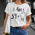 I Am 39 Plus 1 Middle Finger For A 40Th 40 Old T-Shirt Geschenke für Sie