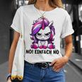 Unicorn Nö Einfach Nö Slogan T-Shirt Geschenke für Sie