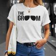 The Groom Bachelor Party Cool Occhiali Da Sole Bianco Maglietta Regalos para ella