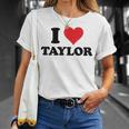 I Heart Taylor First Name I Love Custom Stuff Maglietta Regalos para ella