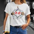 Hirai Avec Nom De Famille Drôle Poitrine Nom Intéressant Marchandisesêtements Calligraphie Incluse Drôle De Neta Hommes T-Shirt Cadeaux pour elle