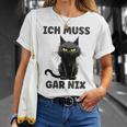 Ich Muss Gar Nix Böse Katze Inabhäng T-Shirt Geschenke für Sie