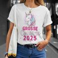 Ich Werde Große Cousin 2025 Unicorn Girls' Cousin Blue T-Shirt Geschenke für Sie