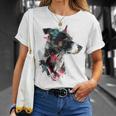 Jack Russell Disegno Astratto Con Animali Jack Russell Maglietta Regalos para ella